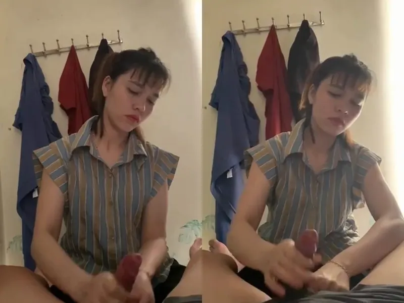 Anh trai đi vắng, ép vợ sắp cưới của anh trai sục thằng nhỏ xuất tinh